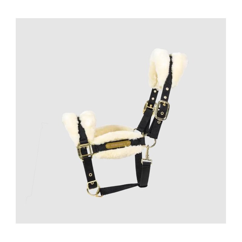 Kentucky kantar podszyty futrem Soft natural czarny