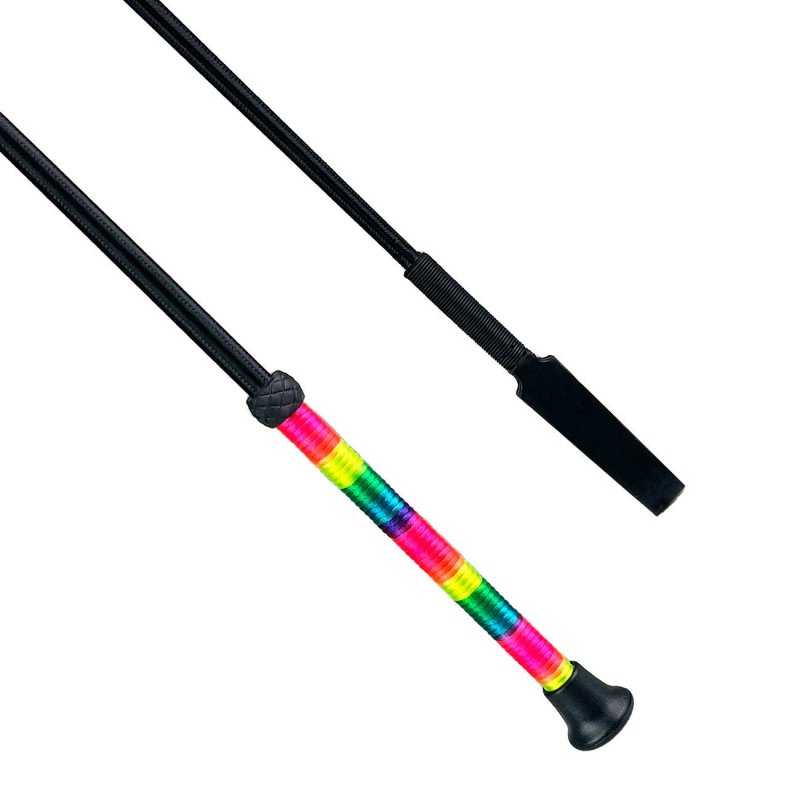 York bat Twist czarny z tęczową rączką