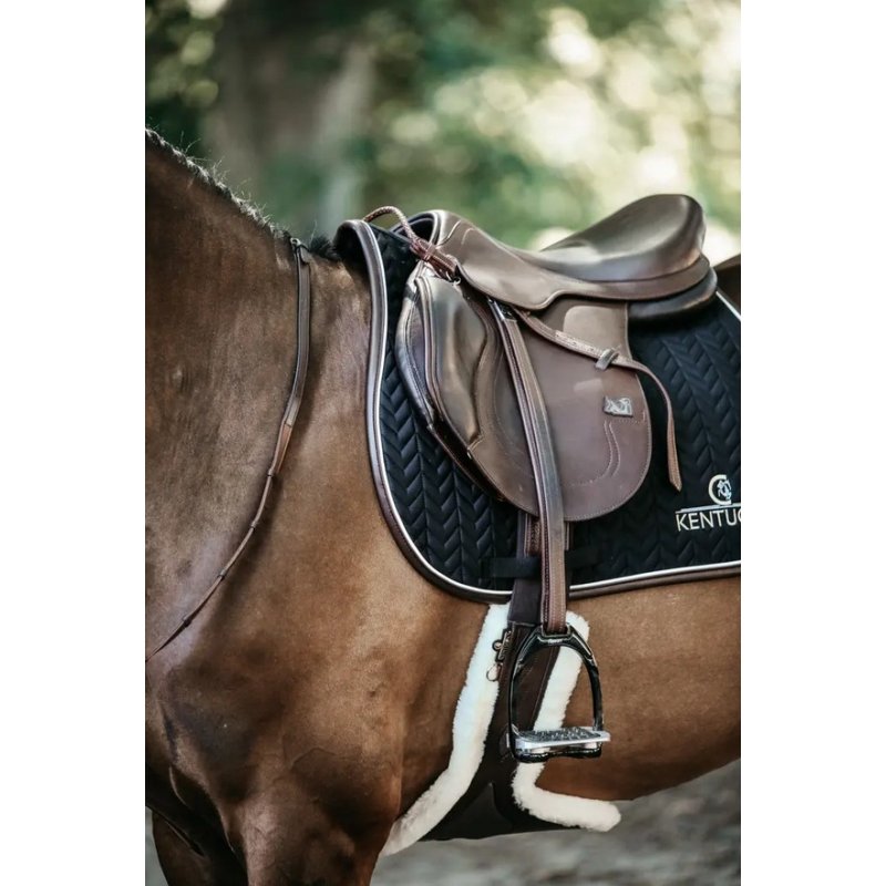 Kentucky czaprak Leather Fishbone czarny skokowy