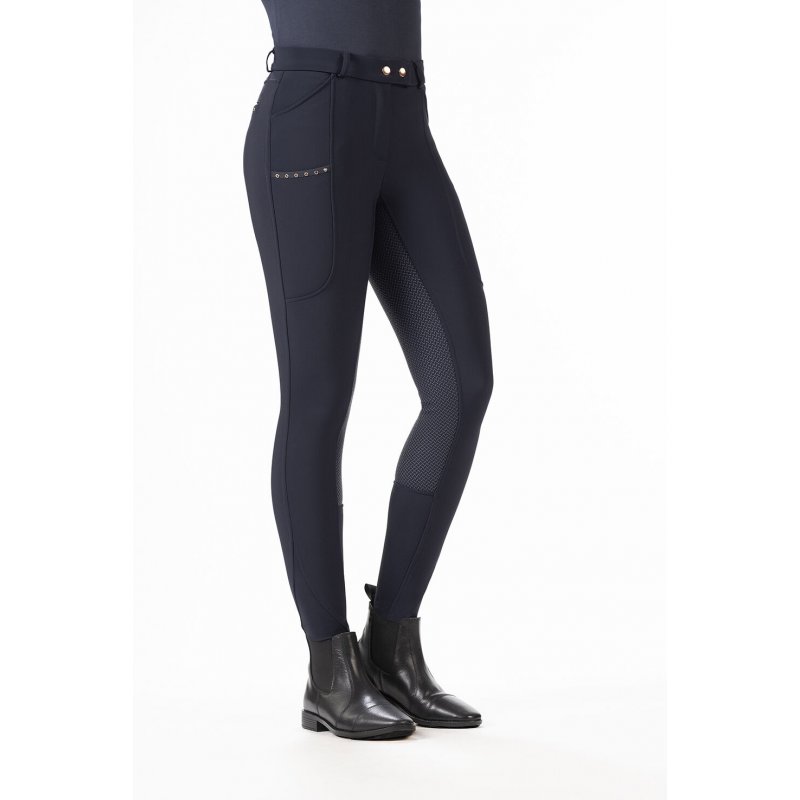HKM bryczesy Rosegold Glamour zimowe czarne