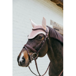 Kentucky nauszniki Wellington Plaited Cord pudrowy róż