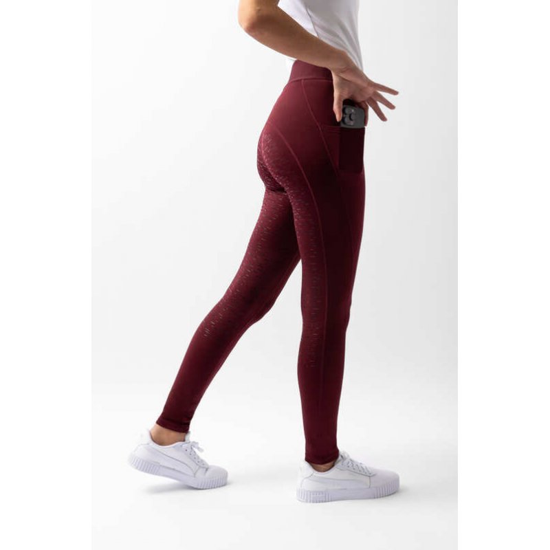 Horze legginsy Maia burgundy brown