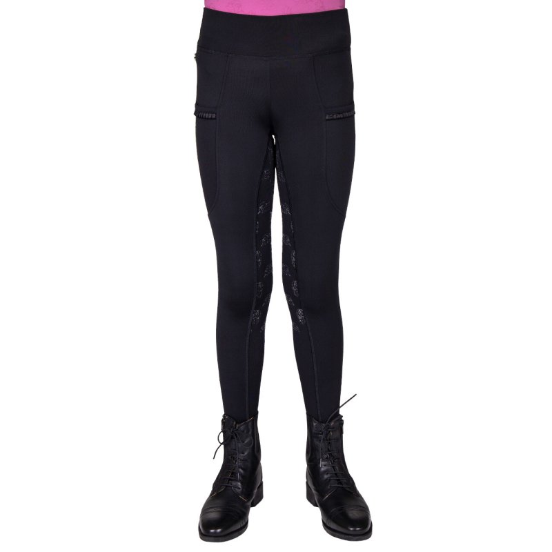 QHP legginsy dziecięce Lissie Junior czarne