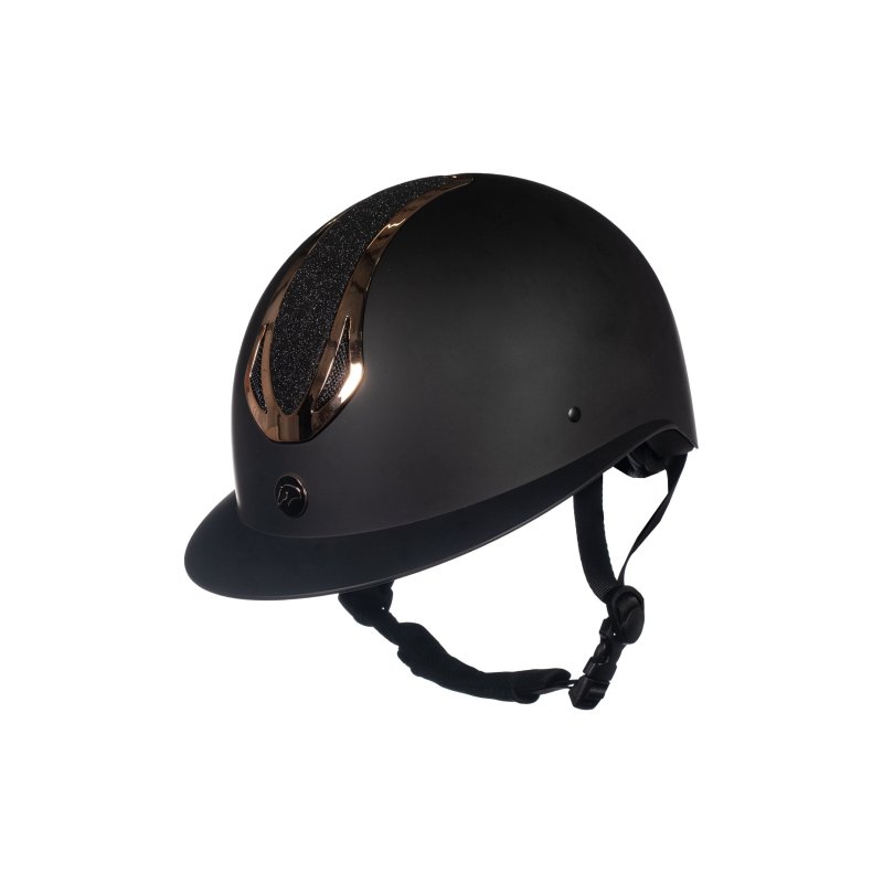 HKM kask Illusion czarny/różowe złoto