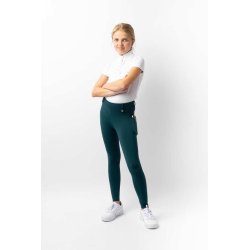 Horze legginsy dziecięce zimowe Dea Kids dark sea green