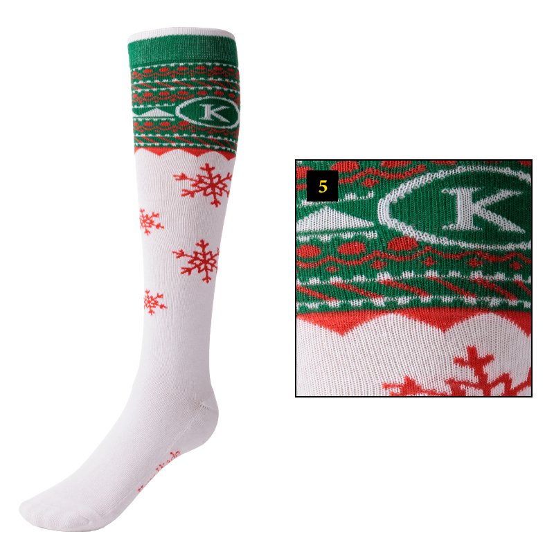 Kavalkade skarpety KavalSocks Christmas biało-zielone