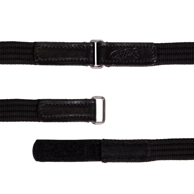 QHP wodze parciane Quick Release czarne