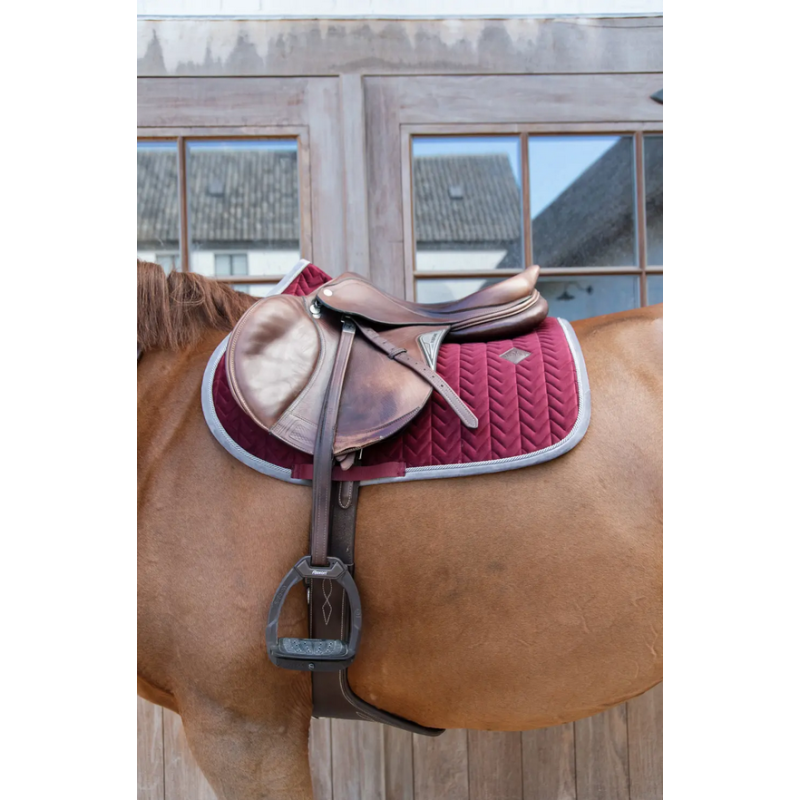 Kentucky czaprak Velvet Contrast bordowy