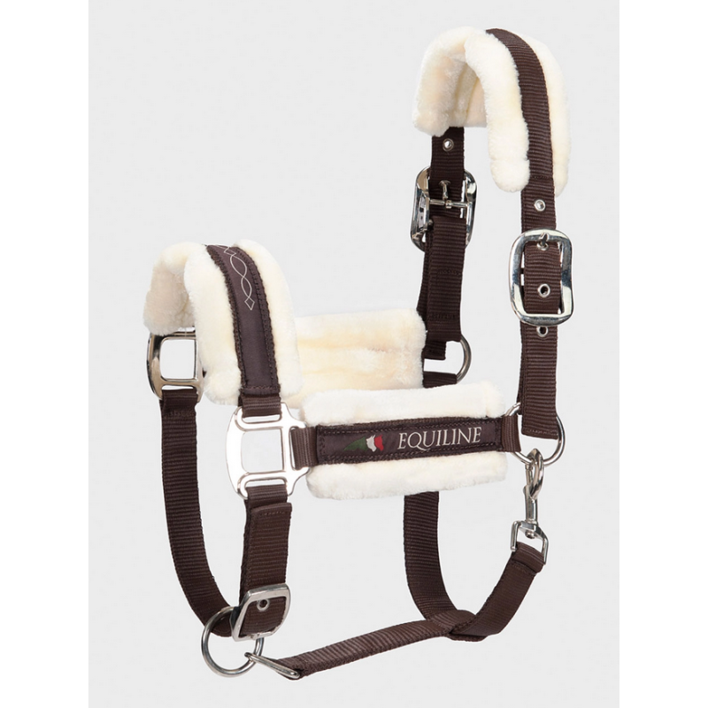 Equiline kantar z futerkiem Tom brown