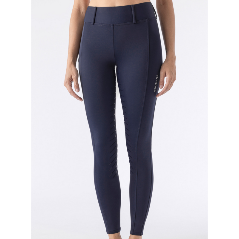 Equiline legginsy z wysokim stanem Carbef Blue