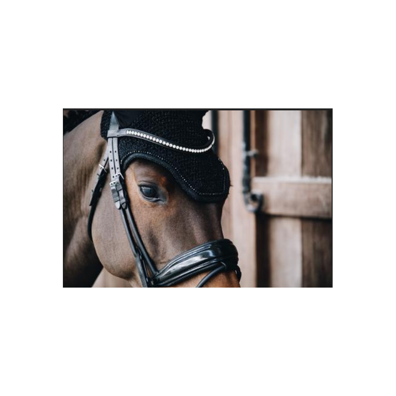 Kentucky nauszniki Wellington Glitter Band czarne