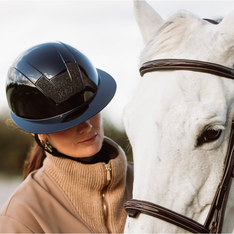 Kask kask Kooki Lady Black Shine Carpet Swarovski