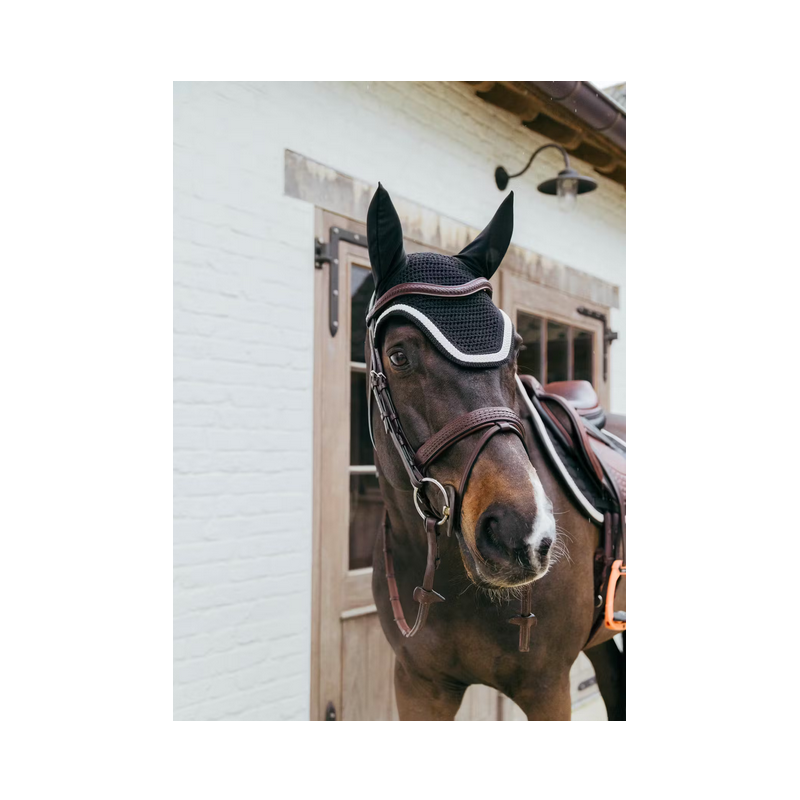 Kentucky nauszniki Wellington Plaited Cord czarne