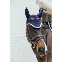 Kentucky nauszniki Wellington Plaited Cord granatowe