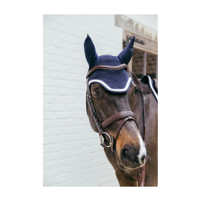Kentucky nauszniki Wellington Plaited Cord granatowe