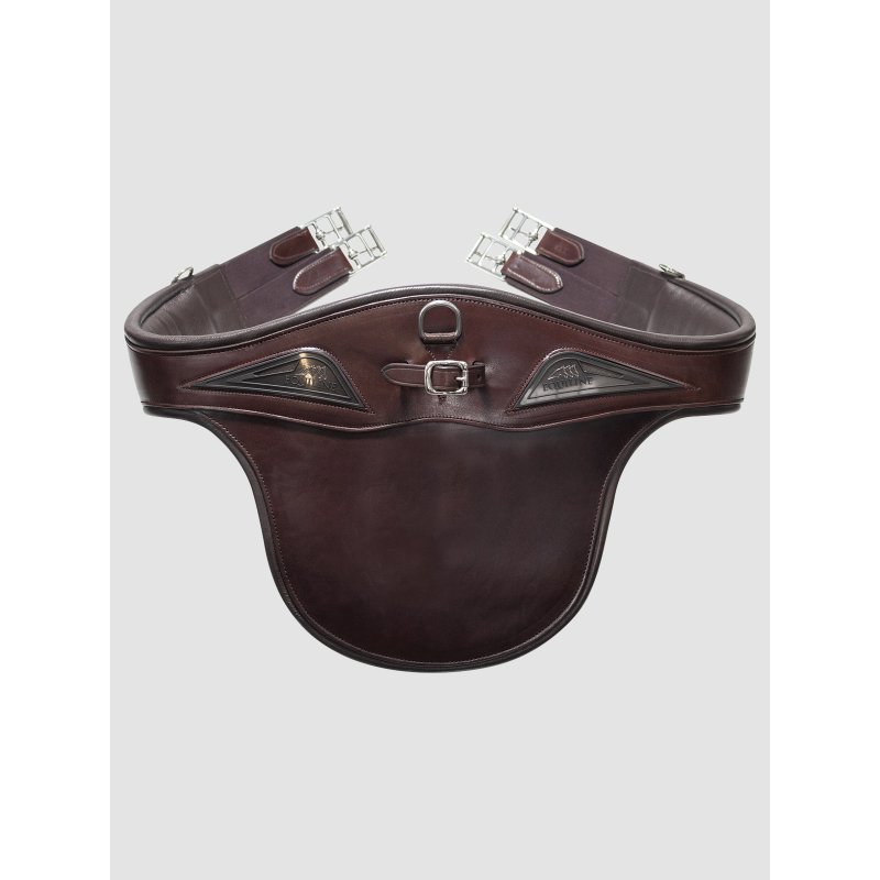 Equiline popręg anatomiczny z fartuchem brown