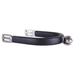 QHP ostrogi z obrotową kulką i gumową osłonką czarne 20mm