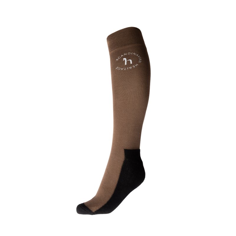 Horze podkolanówki zimowe Bamboo Coffee Quartz