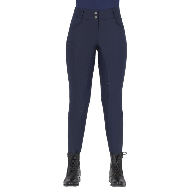 QHP bryczesy zimowe Lymee Softshell navy