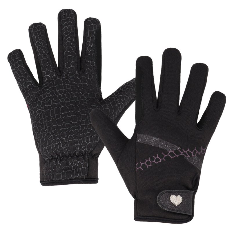 QHP rękawiczki zimowe Lize black/violet