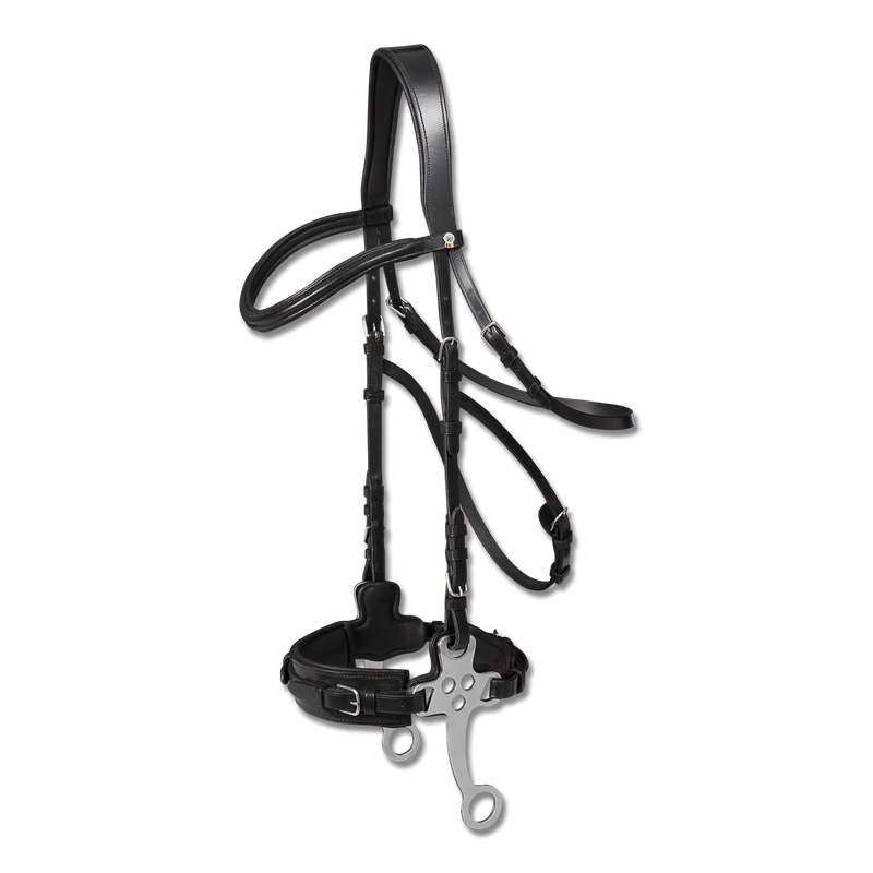 Waldhausen ogłowie hackamore X-Line czarne Full