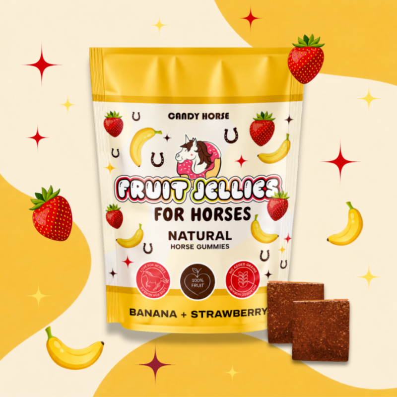 Candy Horse żelki dla koni banan i truskawka
