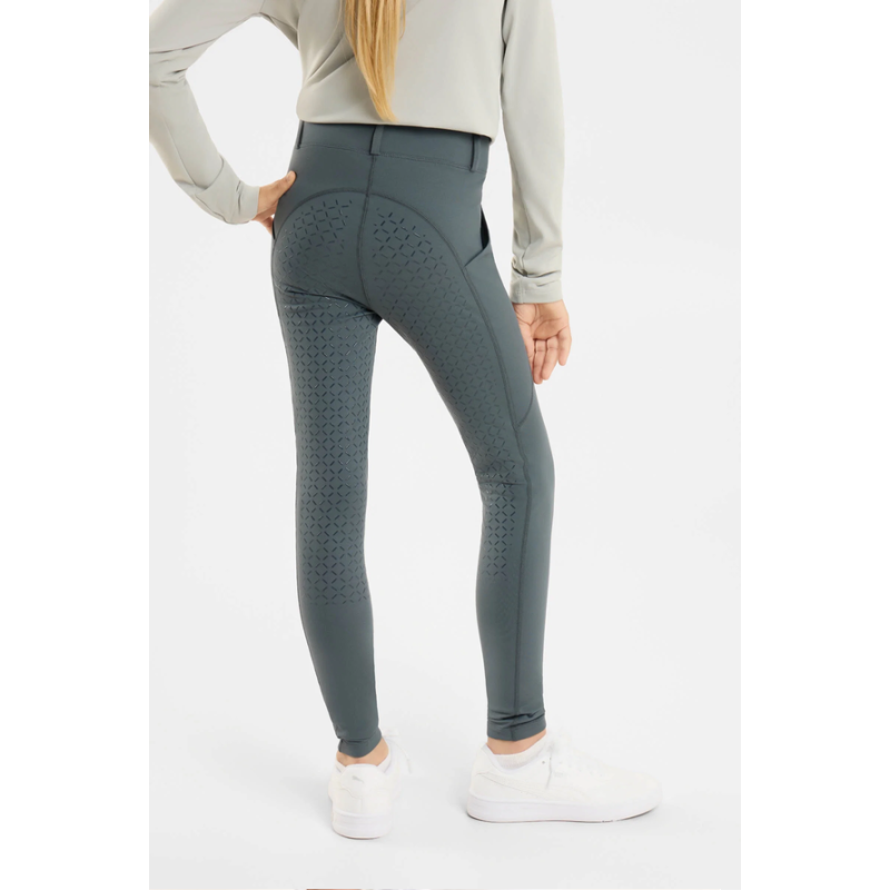 Horze legginsy dziecięce zimowe Dea Kids balsam green
