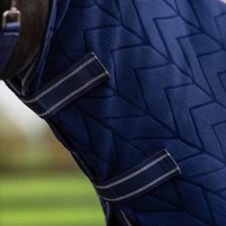 QHP derka polarowa z kapturem Embossed navy