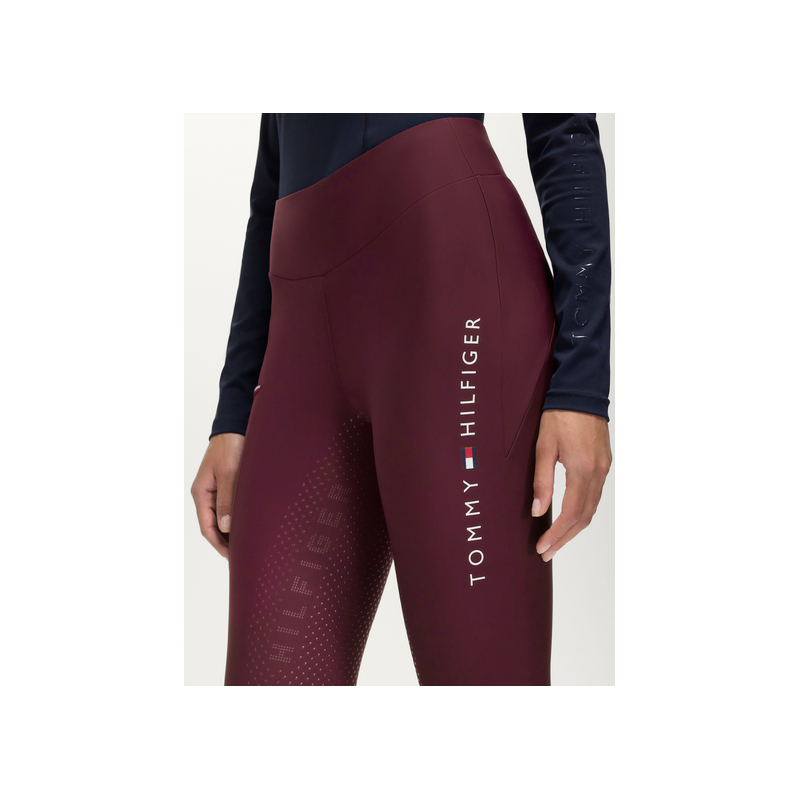 Tommy Hilfiger legginsy zimowe Elmira deep burgundy