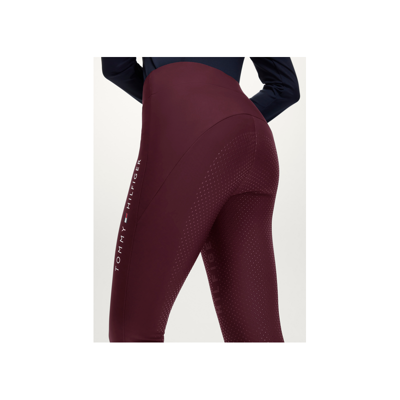 Tommy Hilfiger legginsy zimowe Elmira deep burgundy