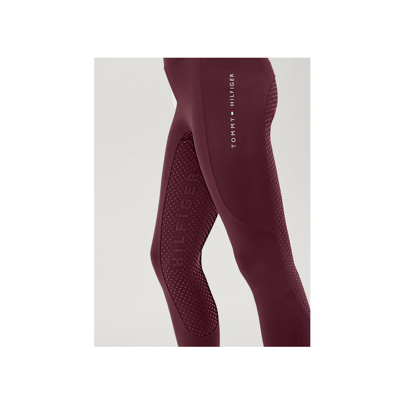 Tommy Hilfiger legginsy dziecięce Devon deep burgundy
