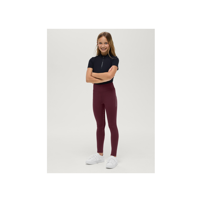 Tommy Hilfiger legginsy dziecięce Devon deep burgundy
