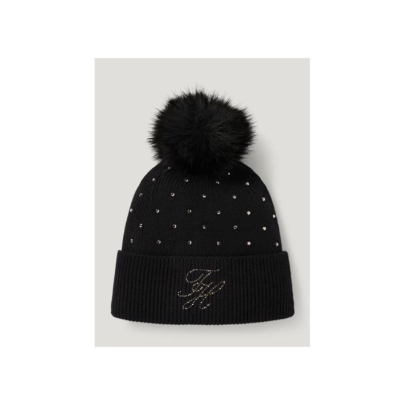 Tommy Hilfiger czapka zimowa Daly Rhinestone black