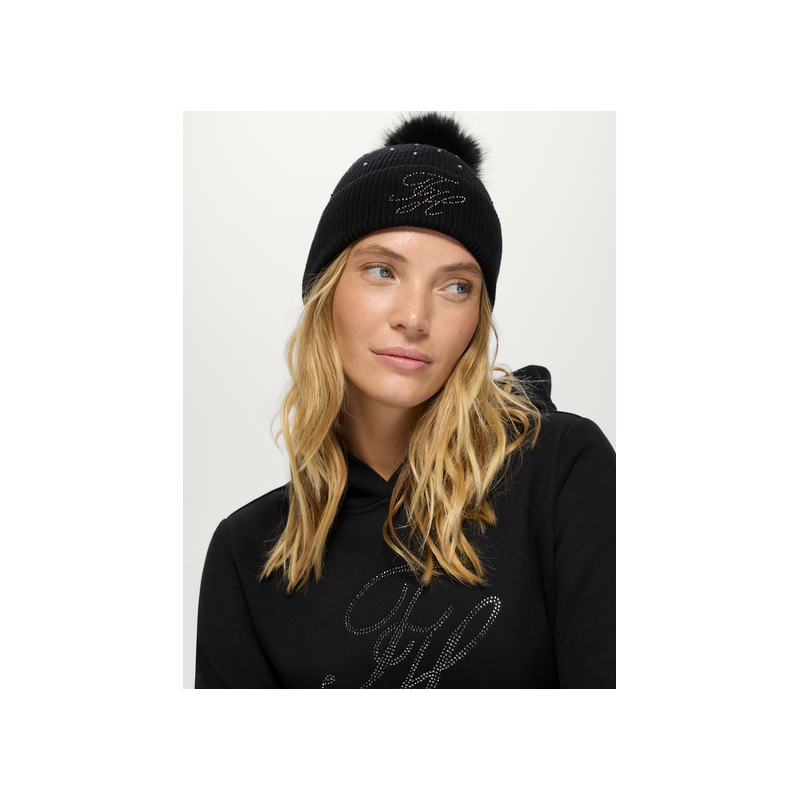 Tommy Hilfiger czapka zimowa Daly Rhinestone black