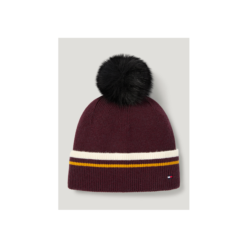 Tommy Hilfiger czapka zimowa Dean deep burgundy
