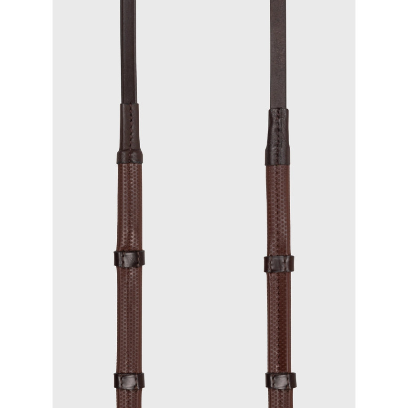 Equiline wodze gumowe z stoperami 4/8" PONY brown