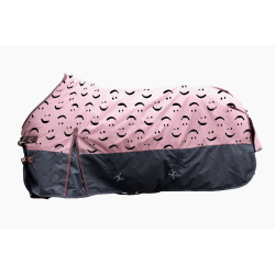 HKM derka padokowa z polarem 600D Smiley różowa