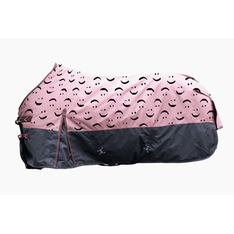 HKM derka padokowa z polarem 600D Smiley różowa