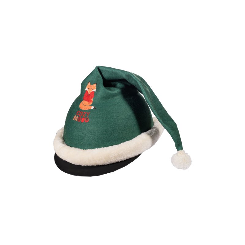QHP czapka na kask X-Mas deep green