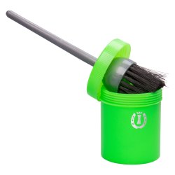Imperial Riding pędzel z pojemnikiem neon green