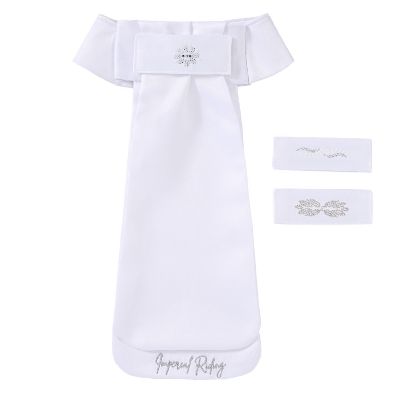 Imperial Riding plastron z wymiennym zdobieniem Basic white